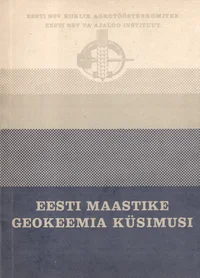 Eesti maastike geokeemia küsimusi