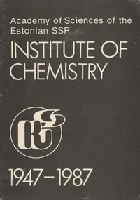 Institute of Chemistry 1947-1987