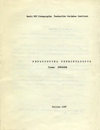 Pedagoogika terminoloogia
