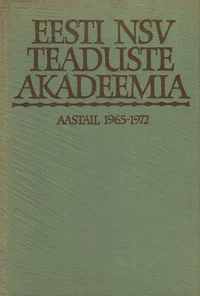 Eesti NSV Teaduste Akadeemia aastail 1965-1972
