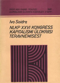 NLKP XXVI kongress kapitalismi üldkriisi teravnemisest