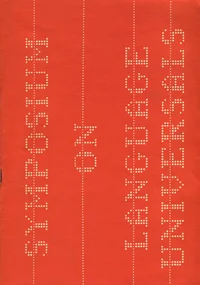 Symposium on language universals