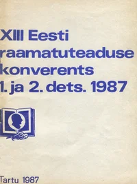 XIII Eesti raamatuteaduse konverents