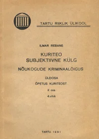 Kuriteo subjektiivne külg