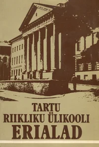 Tartu Riikliku Ülikooli erialad