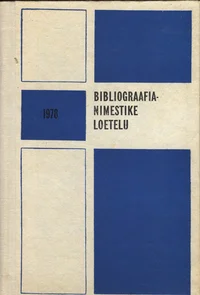 Bibliograafianimestike loetelu 1978. Указатель библиографических пособий 1978