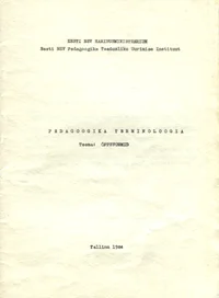 Pedagoogika terminoloogia