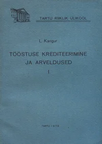 Tööstuse krediteerimine ja arveldused