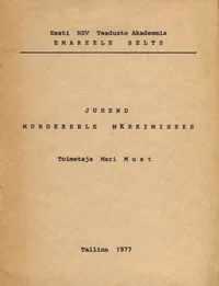 Juhend murdekeele märkimiseks