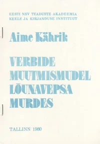 Verbide muutmismudel lõunavepsa murdes