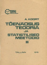 Tõenäosusteooria ja statistilised meetodid