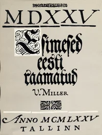 Esimesed eesti raamatud