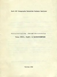 Pedagoogika terminoloogia