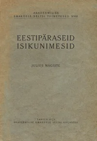 Eestipäraseid isikunimesid