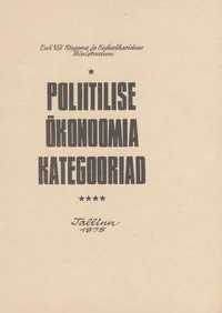 Poliitilise ökonoomia kategooriad
