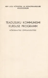 Teadusliku kommunismi kursuse programm