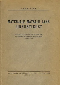 Materjale Matsalu lahe linnustikust