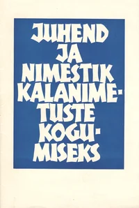 Juhend ja nimestik kalanimetuste kogumiseks