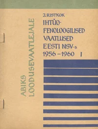 Ihtüofenoloogilised vaatlused Eesti NSV-s 1956-1960