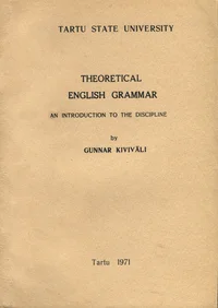 Theoretical English grammar