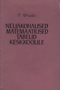 Neljakohalised matemaatilised tabelid keskkoolile