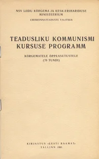Teadusliku kommunismi kursuse programm