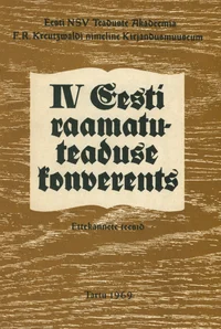 IV Eesti raamatuteaduse konverents