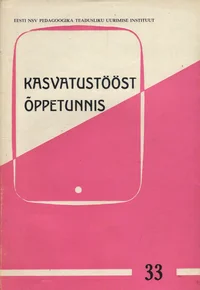 Kasvatustööst õppetunnis