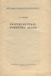 Eksperimentaalfoneetika alged