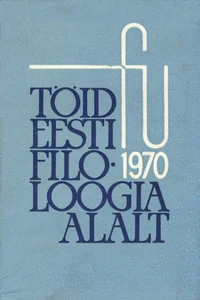 Töid eesti filoloogia alalt