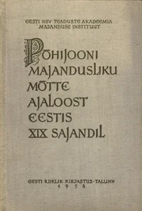 Põhijooni majandusliku mõtte ajaloost Eestis XIX sajandil