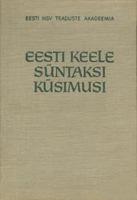 Eesti keele süntaksi küsimusi