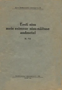 Eesti nisu meie esimese nisu-näituse andmetel