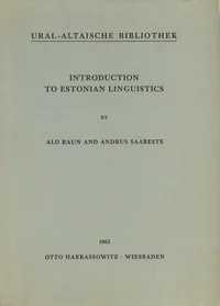 Introduction to Estonian linguistics
