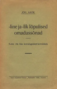 -line ja -lik lõpulised omadussõnad