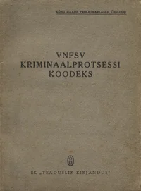 VNFSV kriminaalprotsessi koodeks