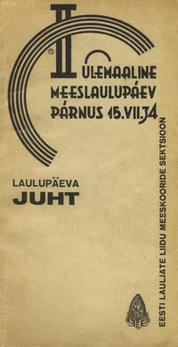 II ülemaaline meeslaulupäev Pärnus 15. VII. 1934