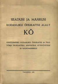 Seadusi ja määrusi kodanliku õhukaitse alalt