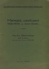 Merejää vaatlused 1935/36. talvel Eestis