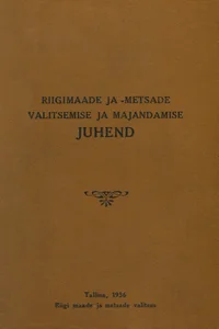 Riigimaade ja -metsade valitsemise ja majandamise juhend