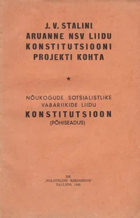 J. V. Stalini aruanne NSV Liidu konstitutsiooni projekti kohta