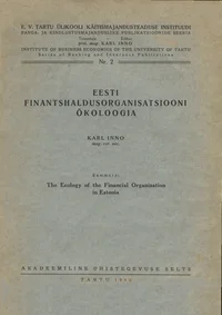 Eesti finantshaldusorganisatsiooni ökoloogia
