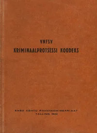 VNFSV kriminaalprotsessi koodeks