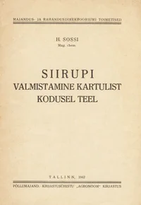 Siirupi valmistamine kartulist kodusel teel
