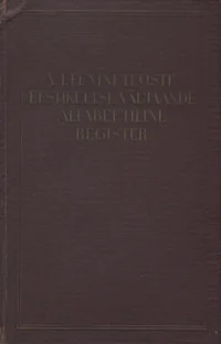 V. I. Lenini teoste eestikeelse väljaande alfabeetiline register