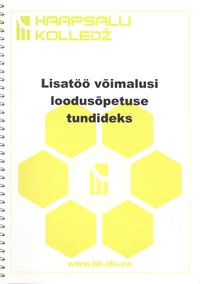 Lisatöö võimalusi loodusõpetuse tundideks
