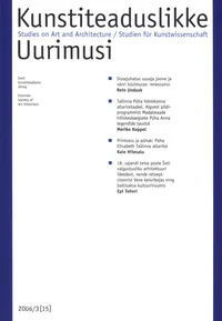 Kunstiteaduslikke uurimusi 2006/3