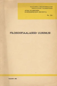 Filosoofiaalaseid uurimusi