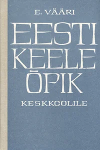 Eesti keele õpik keskkoolile