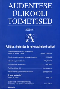 Audentese Ülikooli Toimetised 2003/03